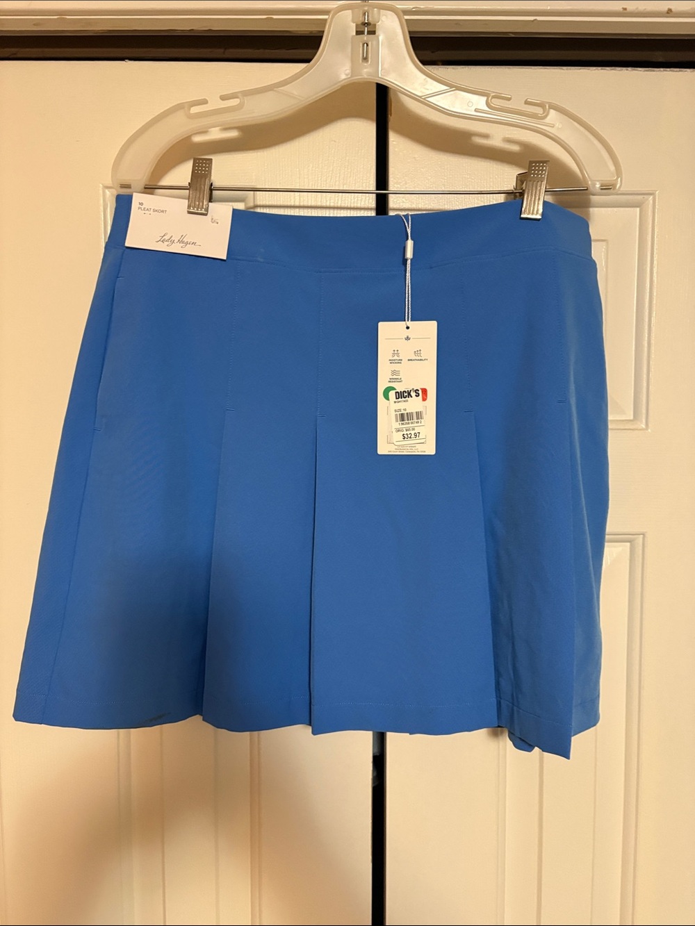Lady Hagen Bright Blue Pleated Golf Skort